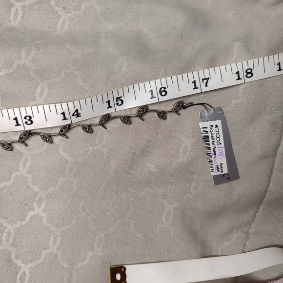 Judith Jack Necklace Sterling Silver Marcasite Crystal Delicate Leaf - Picture 13 of 13